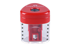Точилка со шторкой Faber-Castell Grip Auto Mini красная