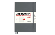 Еженедельник-блокнот Leuchtturm1917 Medium A5 на 2023 год (твердая обложка, антрацит)