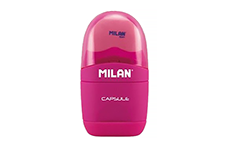 Ластик Milan Capsule 2-в-1 с точилкой (розовый)