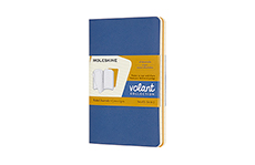 Блокнот Moleskine Volant Pocket 2 шт. (А6, в линейку, синий/желтый)