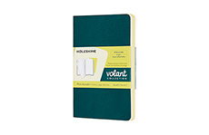 Блокнот Moleskine Volant Pocket 2 шт. (А6, нелинованный, зеленый/желтый)