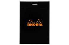 Rhodia Блокнот №11  74х105 черный клетка
