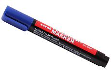 Uni-ball 320 перманентный маркер 1.0-3.0 (пулевидный наконечник, синий)
