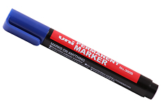 Uni-ball 380 перманентный маркер 1.0-4.5 (скошенный наконечник, синий)