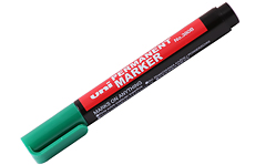 Uni-ball 380 перманентный маркер 1.0-4.5 (скошенный наконечник, зеленый)