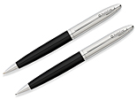 Набор Franklin Covey Lexington (ручка+карандаш, черный корпус с хромом)