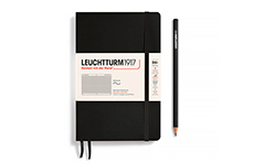 Leuchtturm1917 Paperback B6+ Black (мягкая обложка, в клетку)