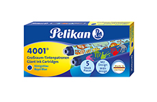 Картриджи Pelikan 4001 Colorful 5 шт. (длинные, синие)