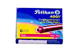 Картриджи Pelikan 4001 6 шт. (короткие, розовые)