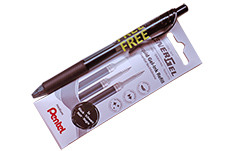 Набор стержней Pentel Energel LR7 3 шт. (черные, ручка в подарок)