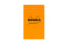 Карманный блокнот Rhodia Pocket Pad (в линию, оранжевый)