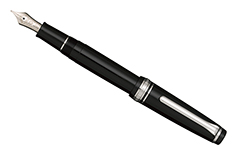 Sailor Professional Gear Slim Black MS 14K,  (корпус - черный, отделка - родий)